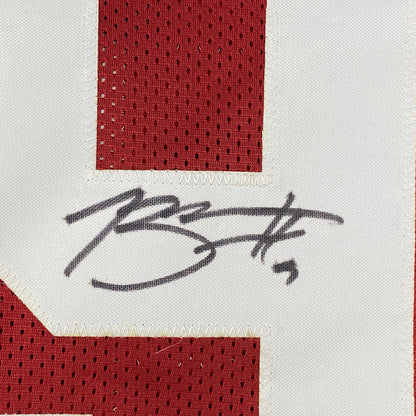 Autographed/Signed Bryce Young Alabama Red College Football Jersey Beckett BAS COA