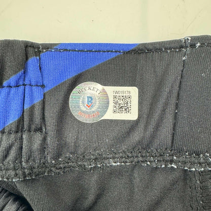 Autographed/Signed Bo Nickal Blue UFC MMA Trunks Shorts Ultimate Fighting Beckett BAS COA