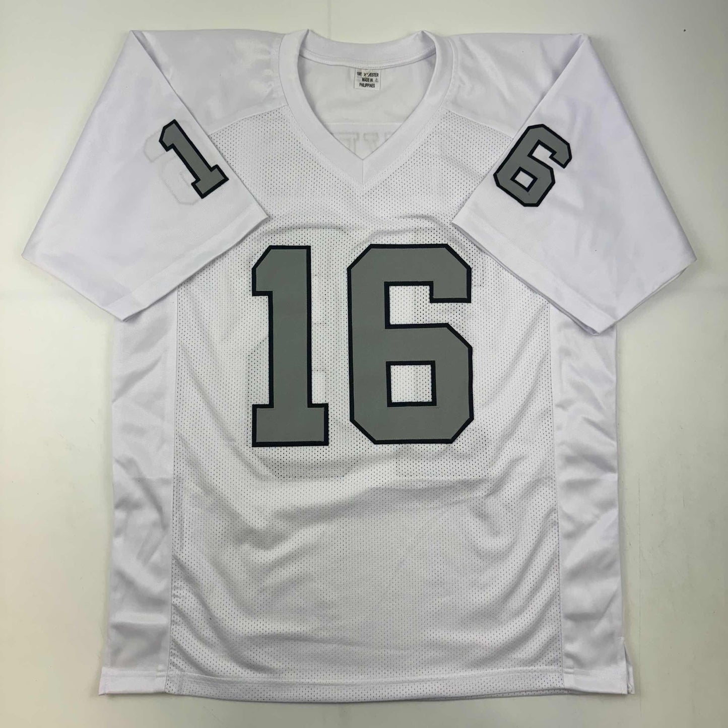 Autographed/Signed Jakobi Meyers Las Vegas Oakland White Color Rush Football Jersey Beckett BAS COA