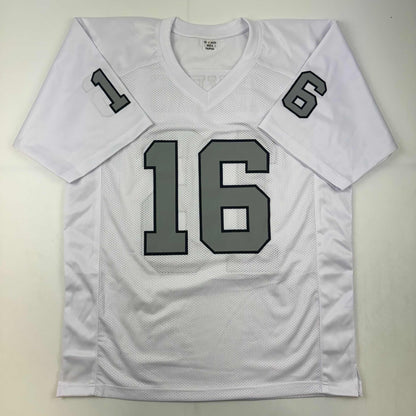 Autographed/Signed Jakobi Meyers Las Vegas Oakland White Color Rush Football Jersey Beckett BAS COA