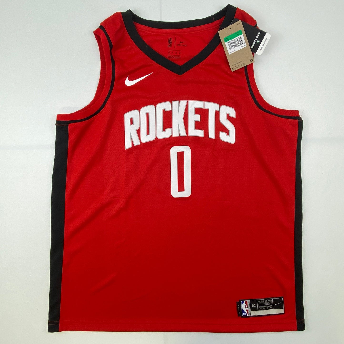 Autographed/Signed Jalen Green Houston Rockets Red Authentic Basketball Jersey Fanatics COA