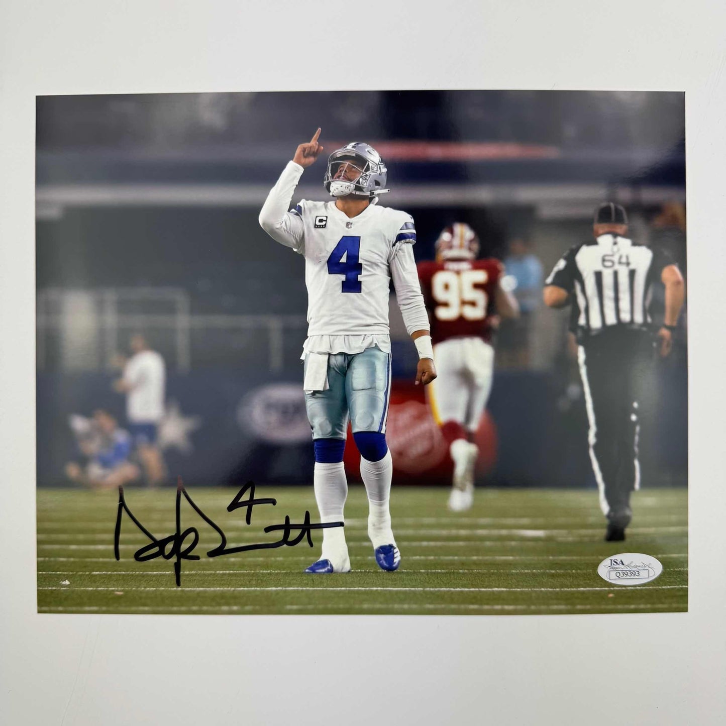 Autographed/Signed Dak Prescott Dallas Cowboys 8x10 Football Photo JSA COA