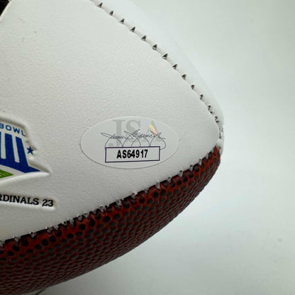 Autographed/Signed George Pickens Pittsburgh Steelers Full Size F/S White Panel Logo Football JSA COA