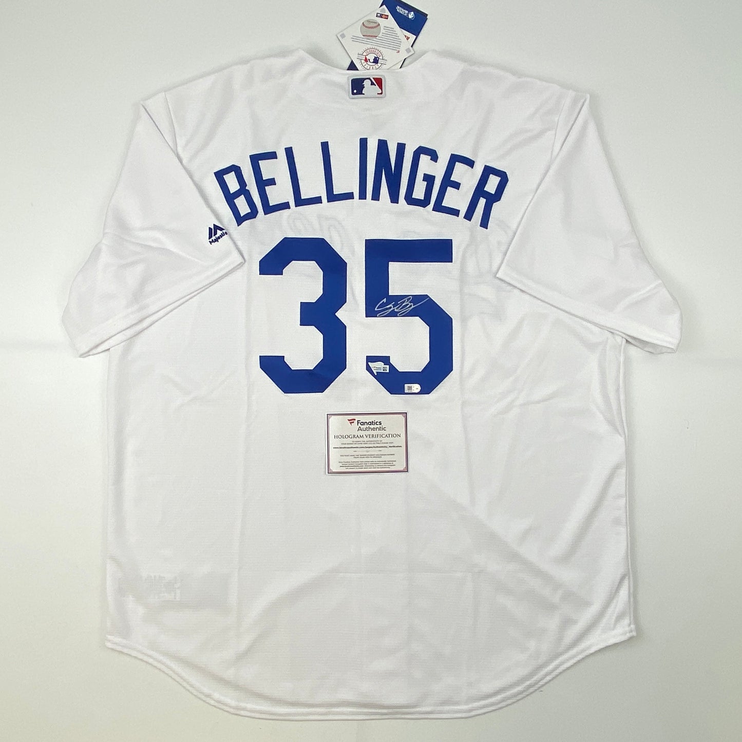 Autographed/Signed Cody Bellinger Los Angeles LA Dodgers White Authentic Baseball Jersey Fanatics COA