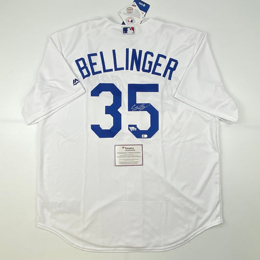 Autographed/Signed Cody Bellinger Los Angeles LA Dodgers White Authentic Baseball Jersey Fanatics COA