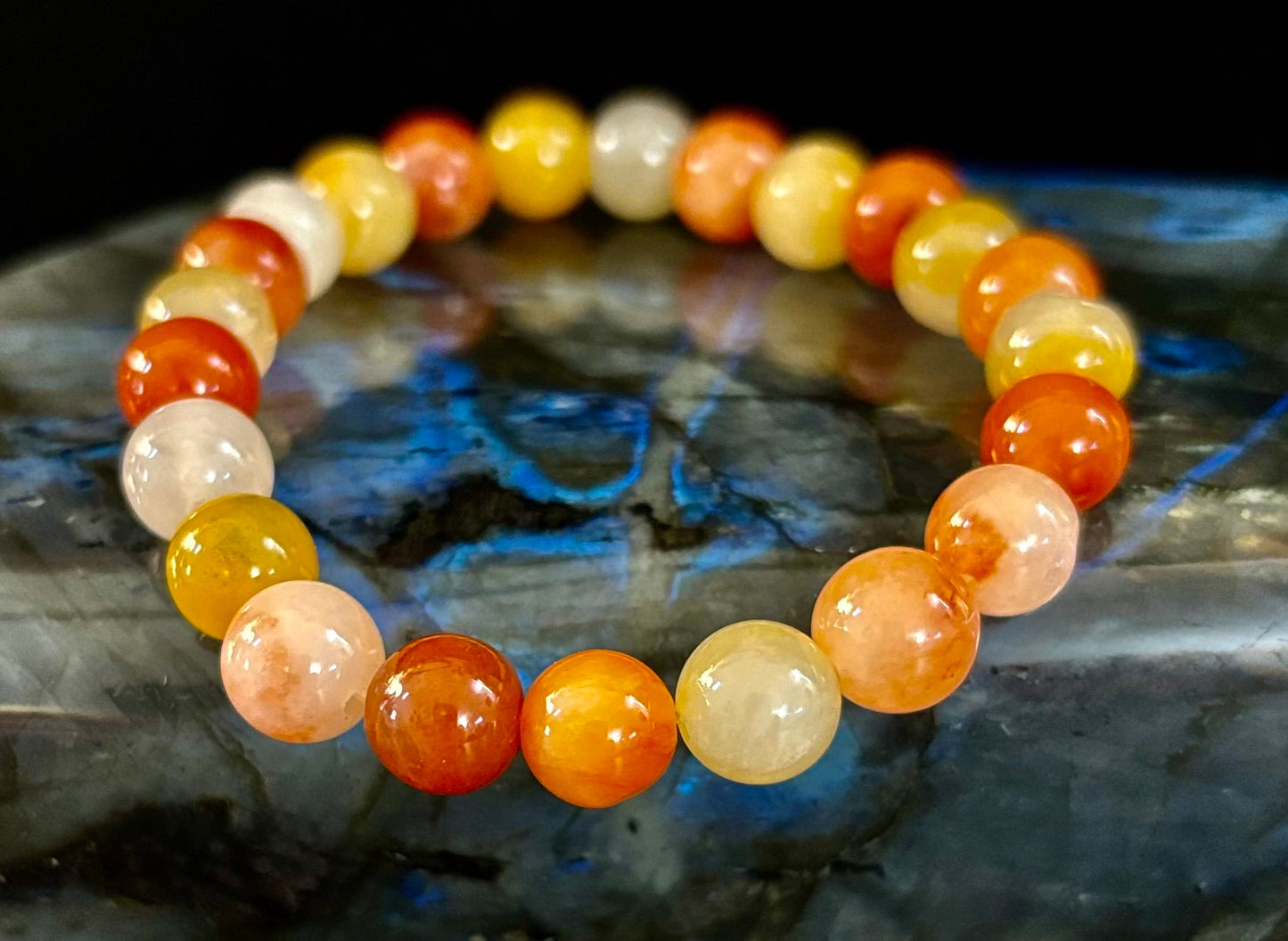 Reiki-Infused Natural Red Aventurine Bracelet for Manifestation, Action, Confidence & Root Chakra Drive (8mm)