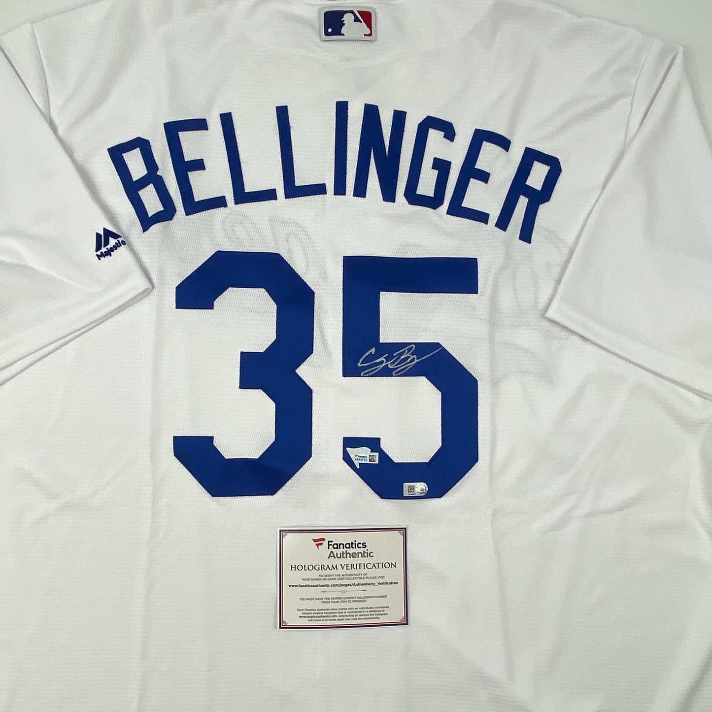 Autographed/Signed Cody Bellinger Los Angeles LA Dodgers White Authentic Baseball Jersey Fanatics COA