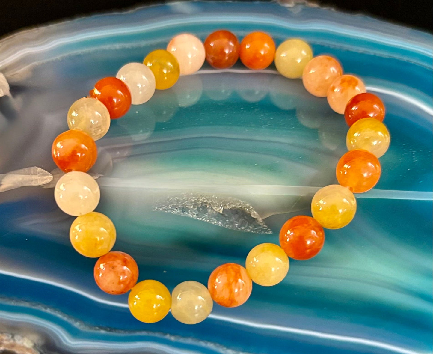 Reiki-Infused Natural Red Aventurine Bracelet for Manifestation, Action, Confidence & Root Chakra Drive (8mm)