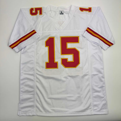Autographed/Signed Patrick Mahomes Kansas City White Football Jersey JSA COA
