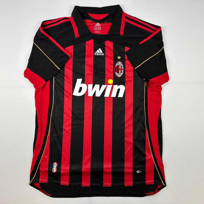 Autographed/Signed Ricardo Kaka AC Milan Black/Red Soccer Futbol Jersey Beckett BAS COA