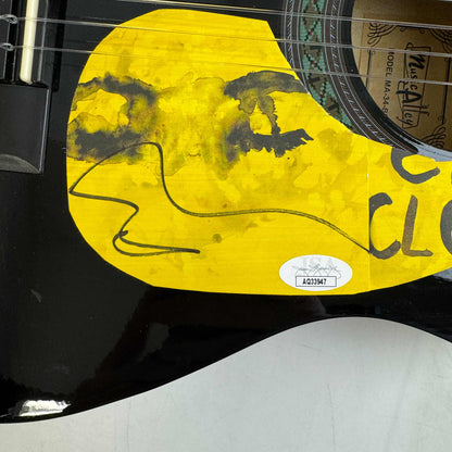 Autographed/Signed Ed Sheeran 39  Black Acoustic Guitar Eyes Closed Music Instrument JSA Holo