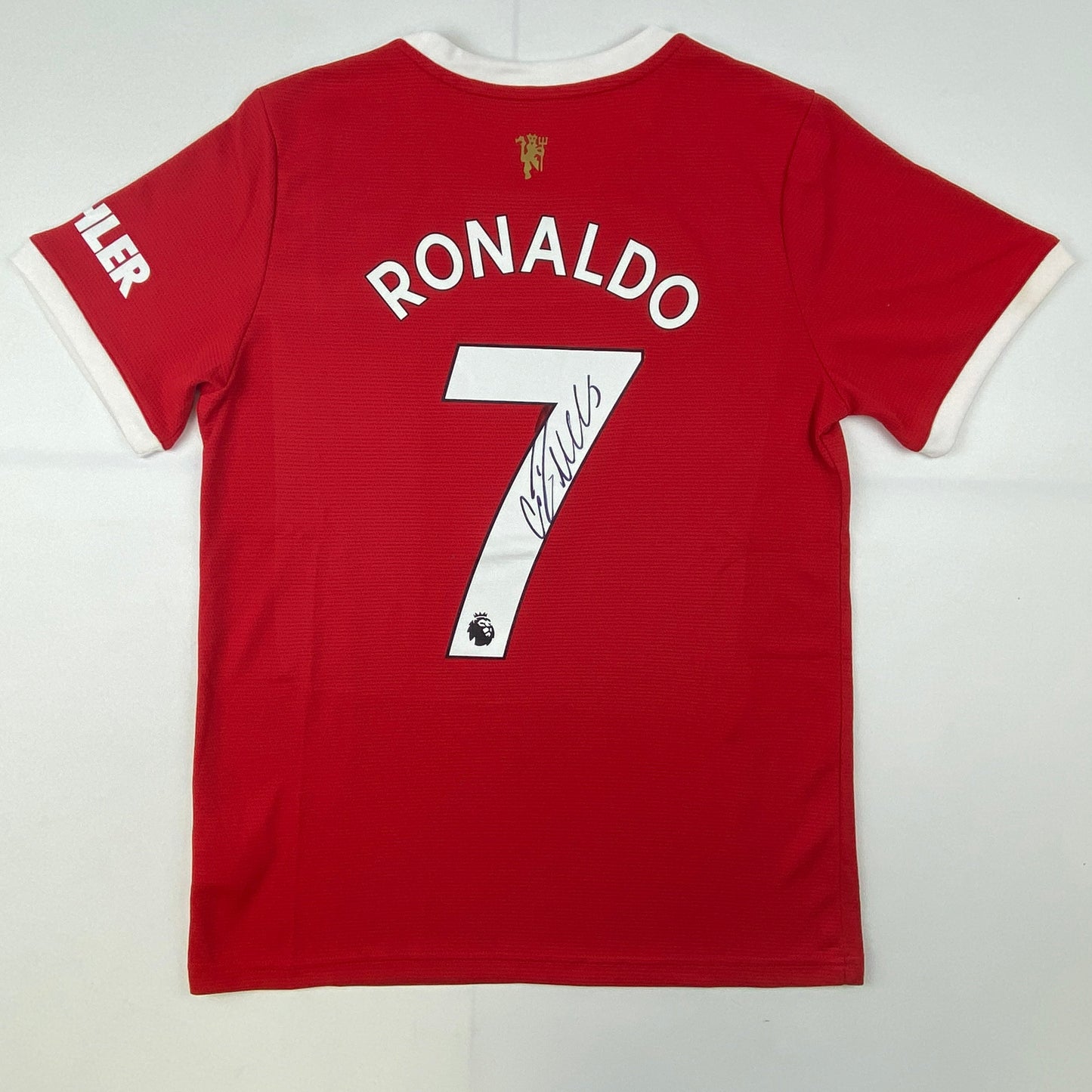 Autographed/Signed Cristiano Ronaldo Manchester United Red Current Soccer Futbol Jersey Beckett BAS COA/LOA