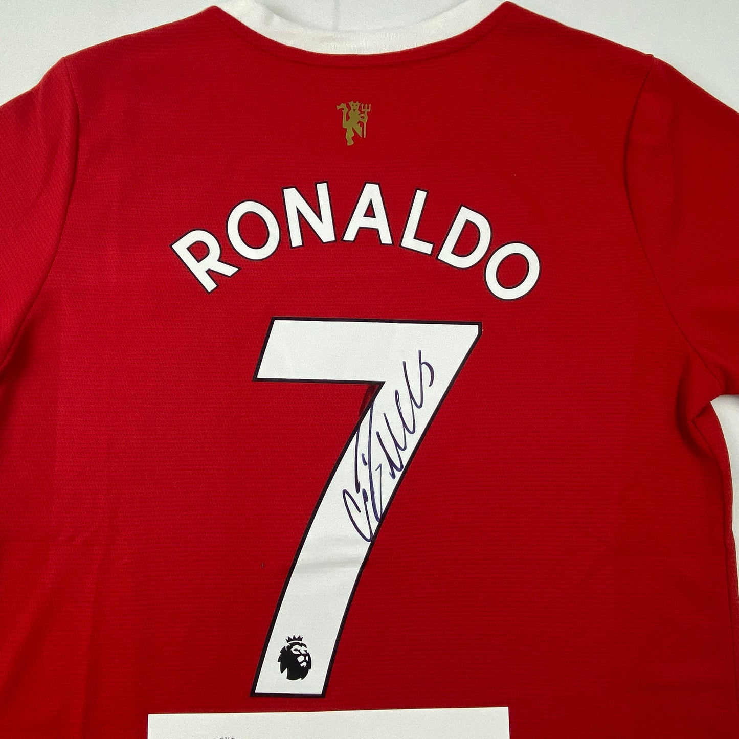 Autographed/Signed Cristiano Ronaldo Manchester United Red Current Soccer Futbol Jersey Beckett BAS COA/LOA