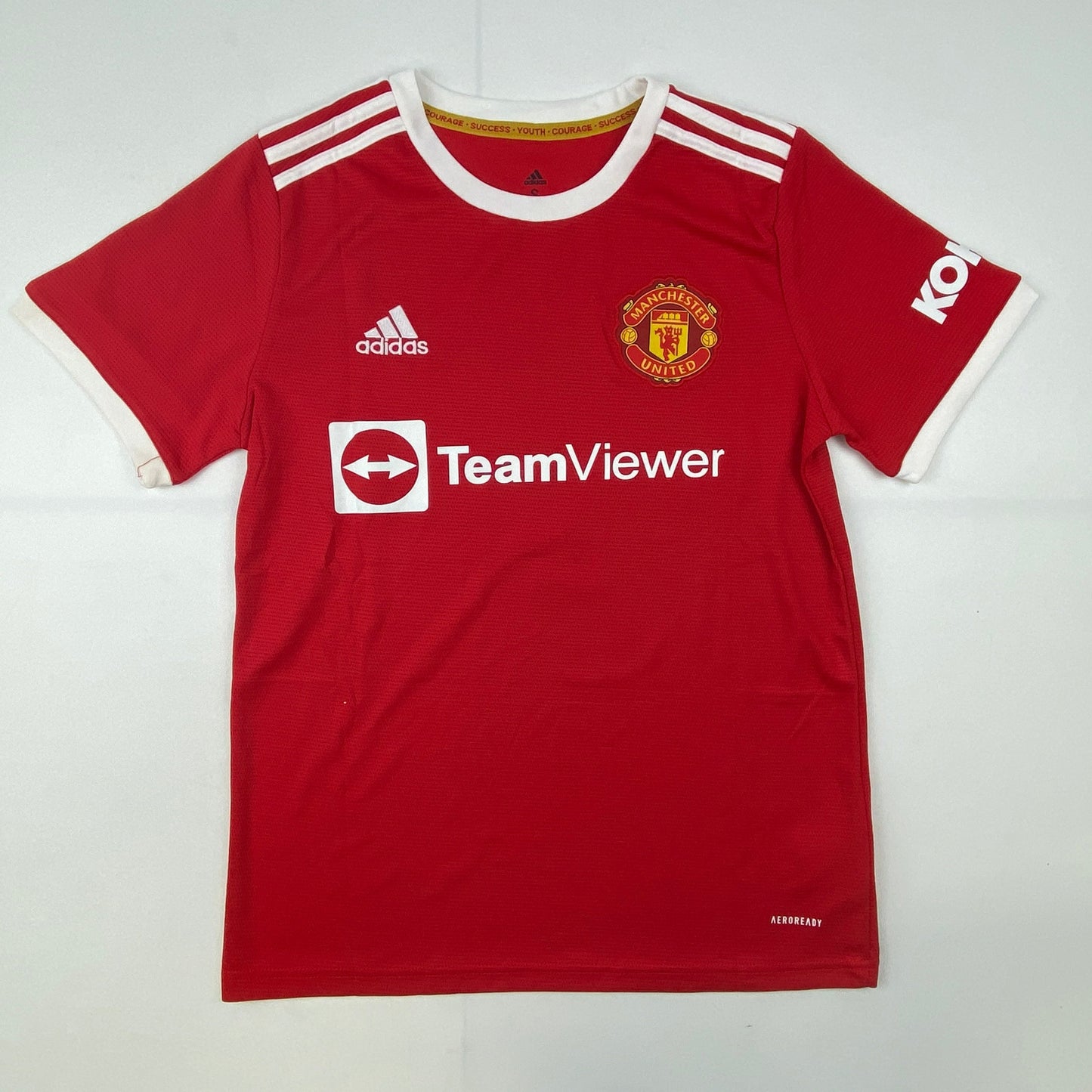 Autographed/Signed Cristiano Ronaldo Manchester United Red Current Soccer Futbol Jersey Beckett BAS COA/LOA