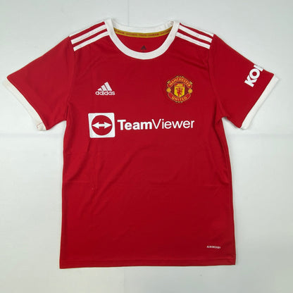 Autographed/Signed Cristiano Ronaldo Manchester United Red Current Soccer Futbol Jersey Beckett BAS COA/LOA