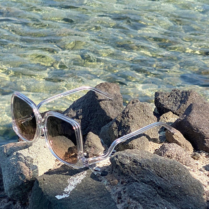 Mia Sunglass - Green / Coral