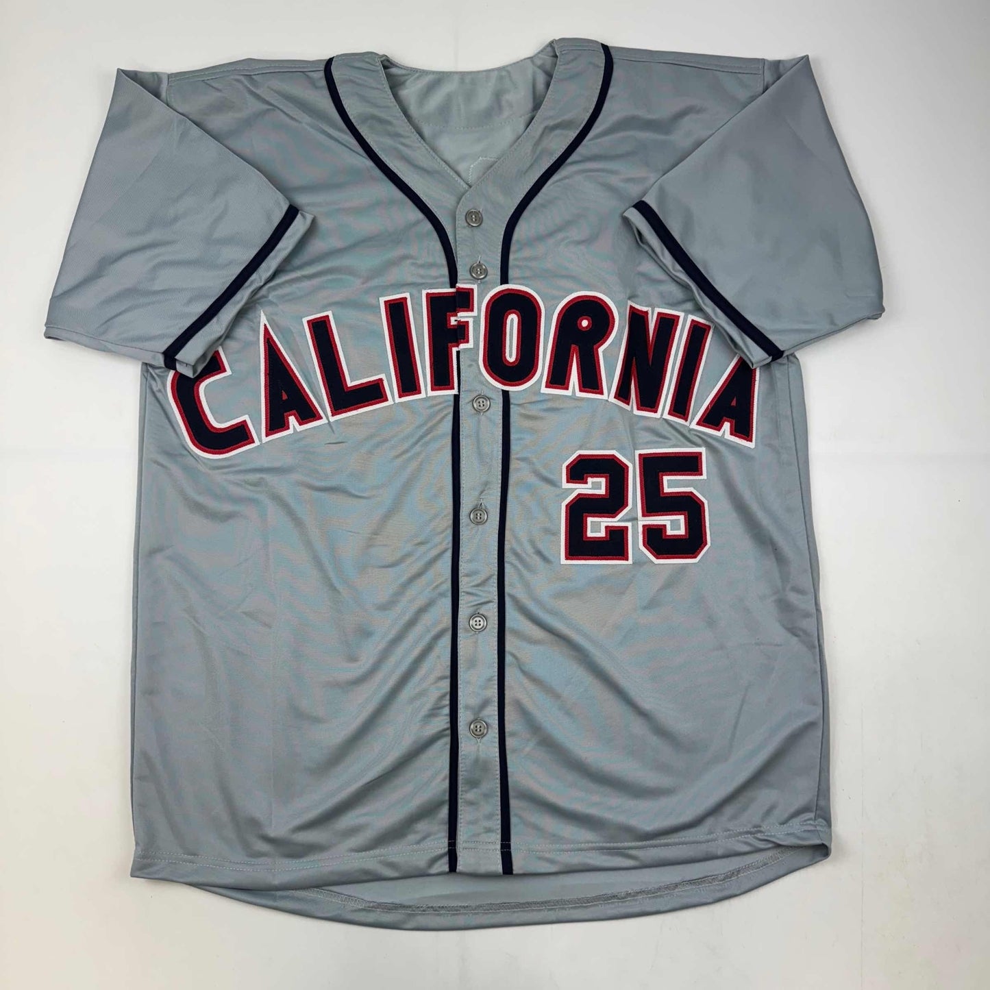 Autographed/Signed Jim Abbott California Grey Baseball Jersey Beckett BAS Holo
