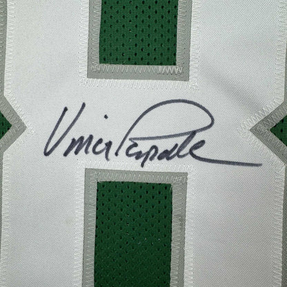 Autographed/Signed Vince Papale Philadelphia Green and White Split Football Jersey JSA COA