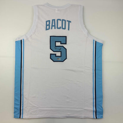 Autographed/Signed Armando Bacot UNC North Carolina White College Basketball Jersey Beckett BAS COA