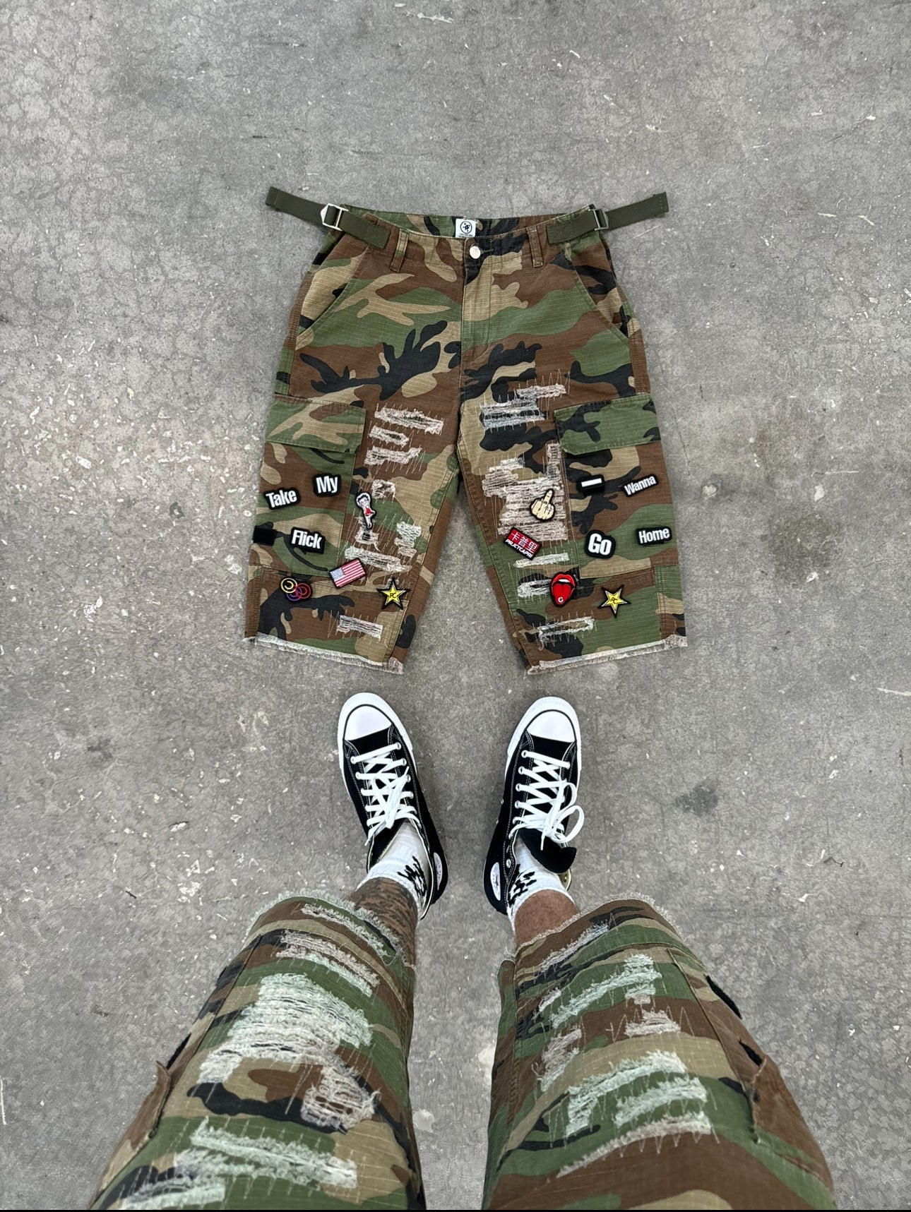 Capri Patch Cargo Shorts