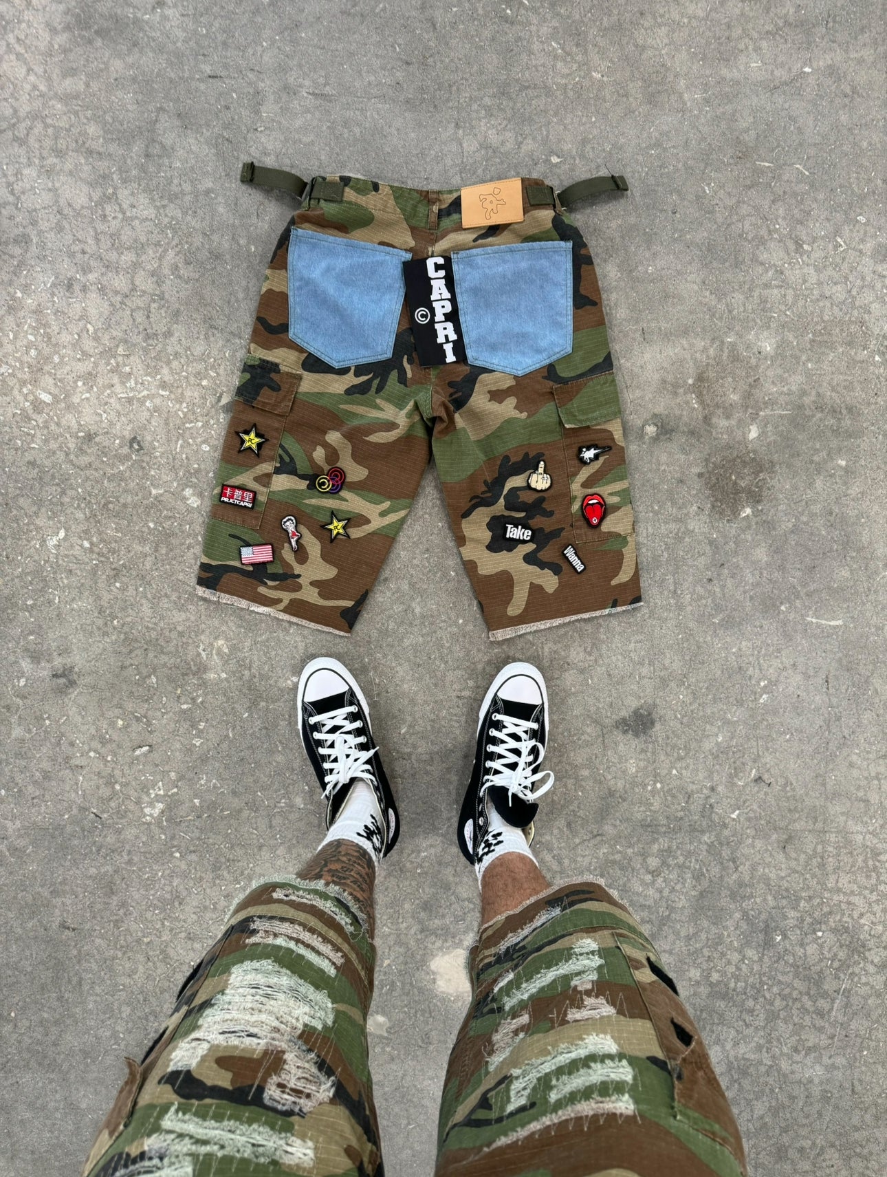 Capri Patch Cargo Shorts
