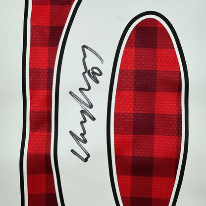 Autographed/Signed Wayne Rooney Manchester United Red Checkered Soccer Jersey Beckett BAS COA