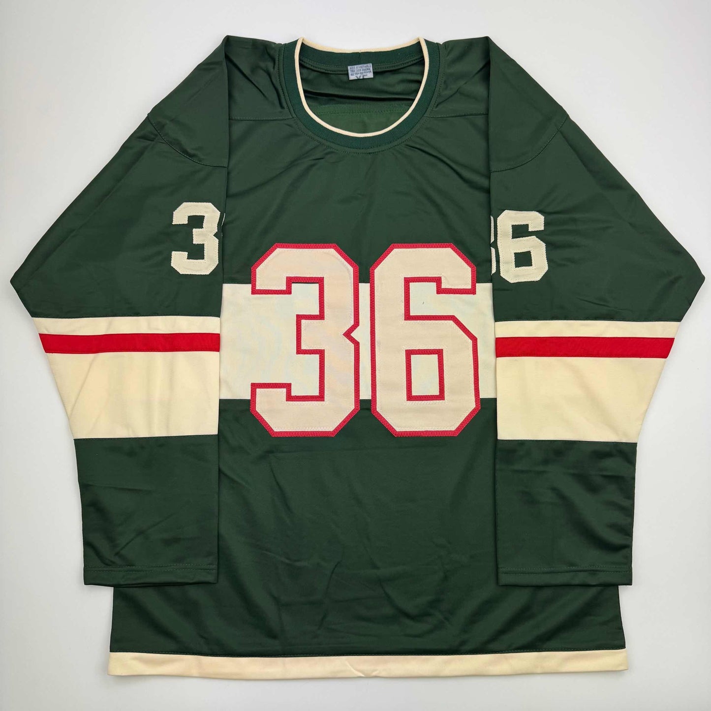 Autographed/Signed Mats Zuccarello Minnesota Green Hockey Jersey Beckett BAS COA