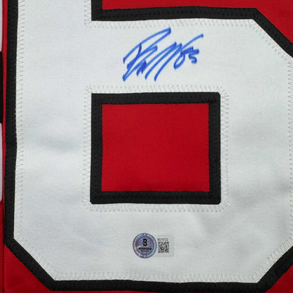 Autographed/Signed Jesper Bratt New Jersey Red Hockey Jersey Beckett BAS COA