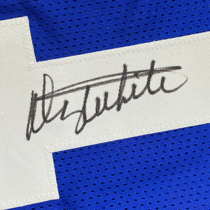 Autographed/Signed Danny White Dallas Retro Blue Football Jersey JSA COA