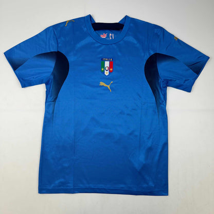 Autographed/Signed Fabio Cannavaro Italy Blue Soccer Futbol Jersey Beckett BAS COA