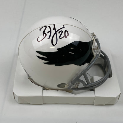 Autographed/Signed Brian Dawkins Philadelphia Eagles Retro Mini Football Helmet Beckett BAS COA