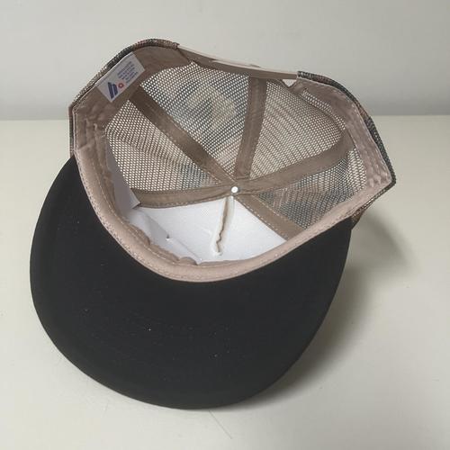 Men’s Trucker Mesh Flat Bill Snap Baseball Cap Khaki Camo Green