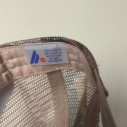 Men’s Trucker Mesh Flat Bill Snap Baseball Cap Khaki Camo Green