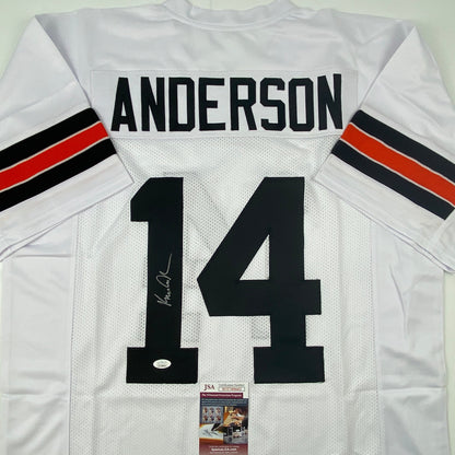 Autographed/Signed Ken Anderson Cincinnati White Football Jersey JSA COA
