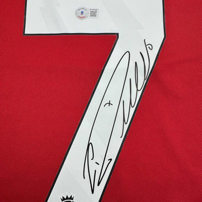 Autographed/Signed Cristiano Ronaldo Manchester United Red Soccer Jersey Beckett BAS COA