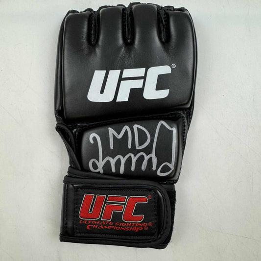 Autographed/Signed Merab Dvalishvili Black Fighting Glove Beckett BAS COA Auto