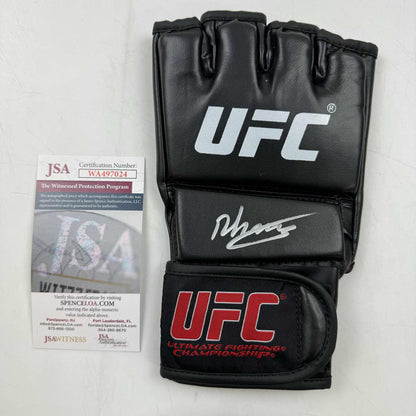 Autographed/Signed Shavkat Rakhmonov Black Fighting Glove JSA COA Auto