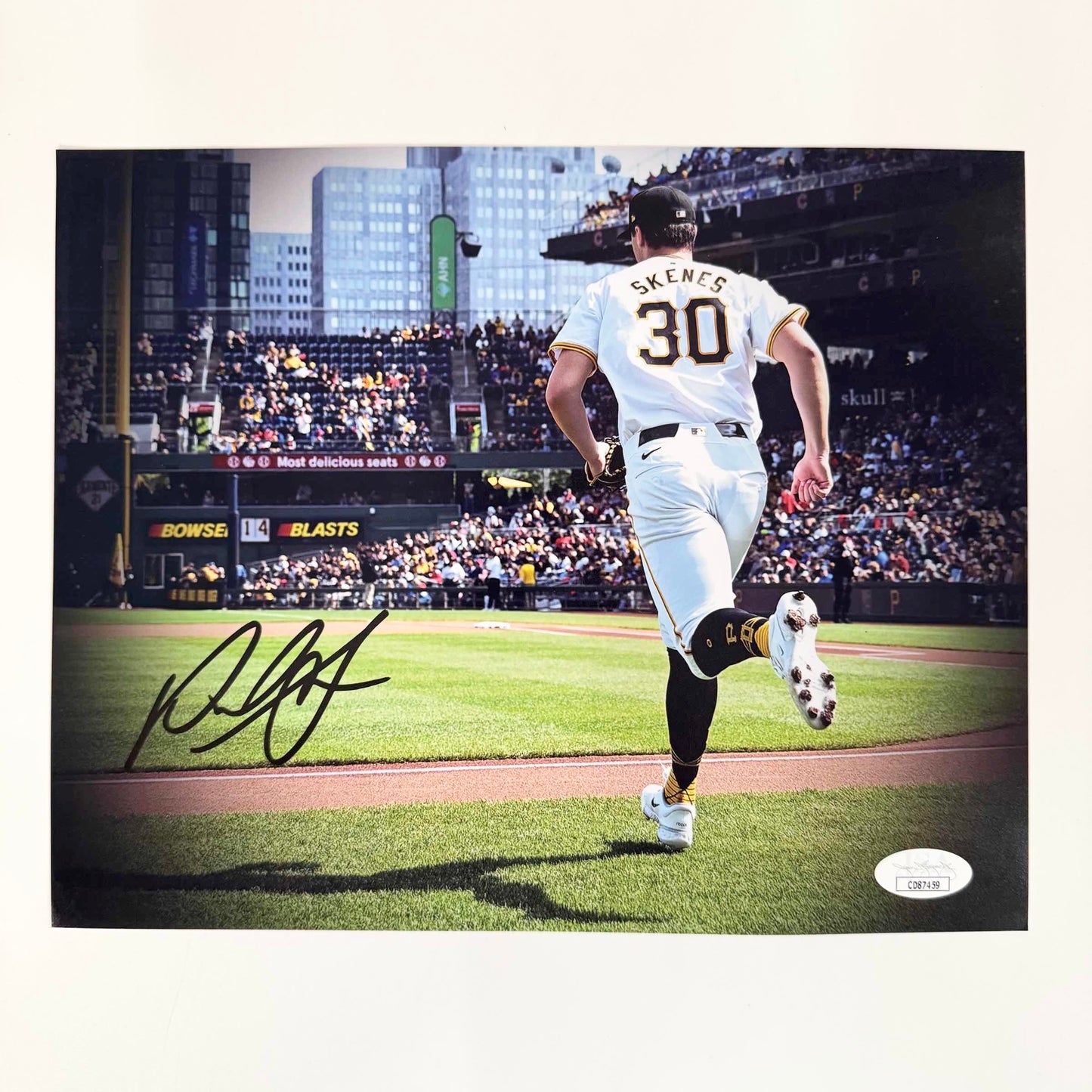 Autographed/Signed Paul Skenes Pittsburgh Pirates 8x10 Baseball Photo JSA COA