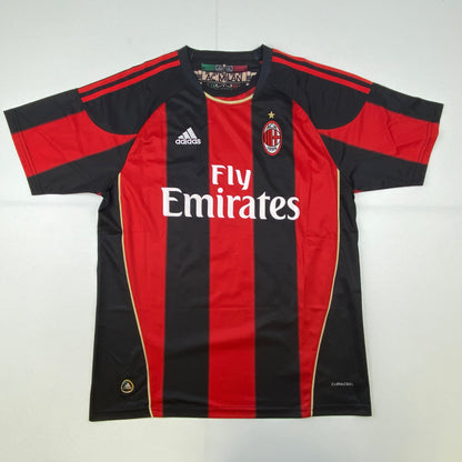 Autographed/Signed Ronaldinho AC Milan Red/Black Soccer Futbol Jersey Beckett BAS COA