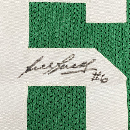 Autographed/Signed Bill Russell Boston Green Basketball Jersey Hollywood Collectibles COA