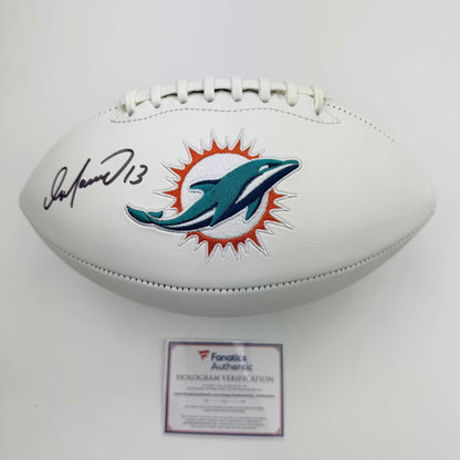 Autographed/Signed Dan Marino Miami Dolphins Full Size F/S White Panel Logo Football Fanatics COA