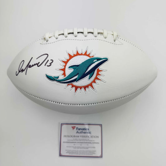 Autographed/Signed Dan Marino Miami Dolphins Full Size F/S White Panel Logo Football Fanatics COA