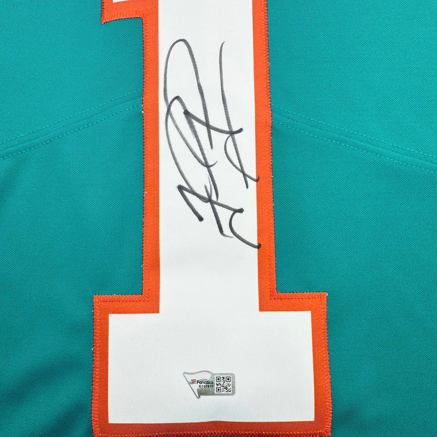 Autographed/Signed Tua Tagovailoa Miami Dolphins Authentic Teal Nike Football Jersey Fanatics COA