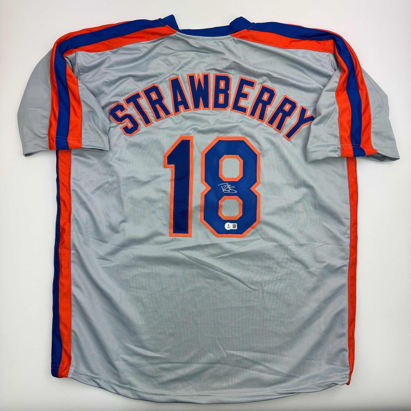 Autographed/Signed Darryl Strawberry New York Grey Baseball Jersey PSA/DNA COA