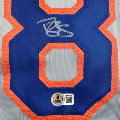 Autographed/Signed Darryl Strawberry New York Grey Baseball Jersey PSA/DNA COA