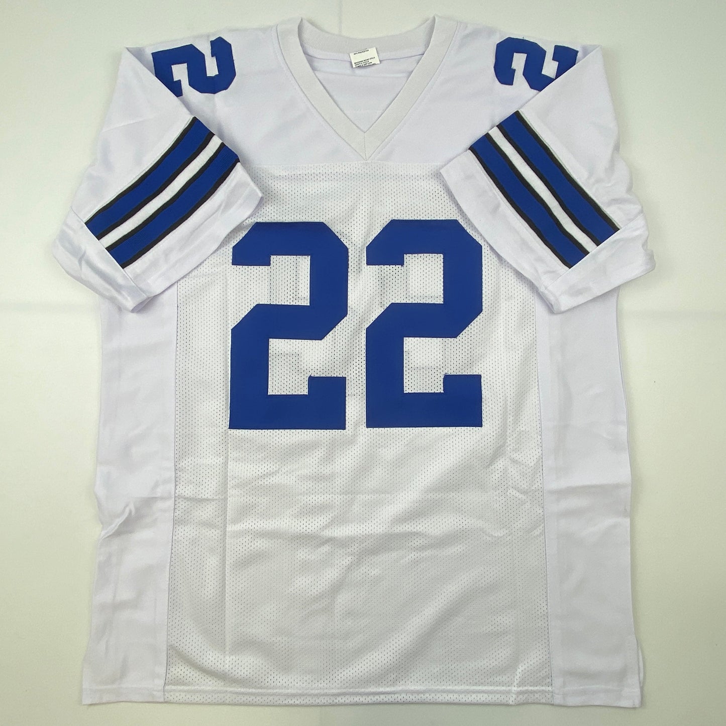 Autographed/Signed Emmitt Smith Dallas White HOF 2010 Football Jersey JSA COA