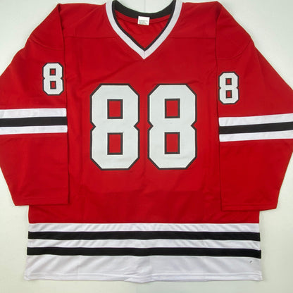 Autographed/Signed Patrick Kane Chicago Red Hockey Jersey Beckett BAS COA