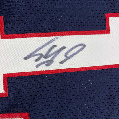 Autographed/Signed Shaquille Shaq O'Neal USA United States Blue Basketball Jersey PSA/DNA COA