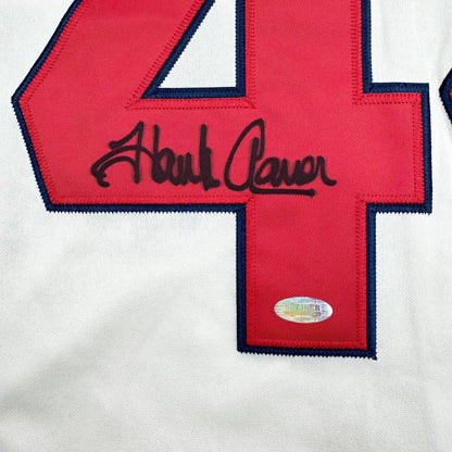 Autographed/Signed Hank Henry Aaron Atlanta Baseball Jersey Steiner COA