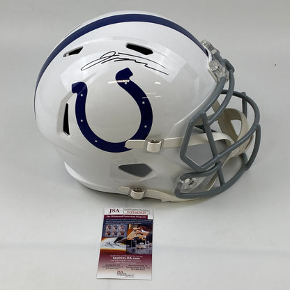 Autographed/Signed Jonathan Taylor Indianapolis Colts Full Size Replica Football Helmet FS F/S JSA COA